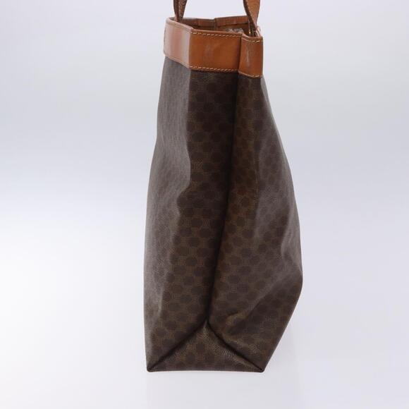 CELINE Macadam Canvas Tote Bag Pvc Leather Brown Gold - Picture 5 of 12